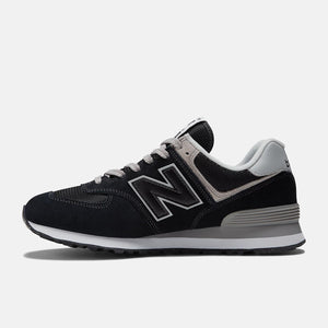 Women's Wide Fit New Balance  ML574EVB Running Trainers - Exclusive - Black/White ENCAP