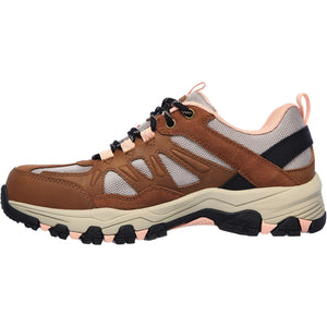 Women's Wide Fit Skechers SK167003 Selmen West Highland Hiking Trainers - Brown/Tan