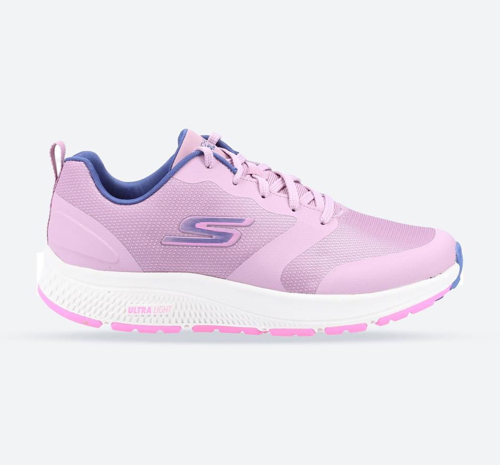 Women's Wide Fit Skechers 128275 GO RUN Consistent Lunar Night Trainers - Mauve