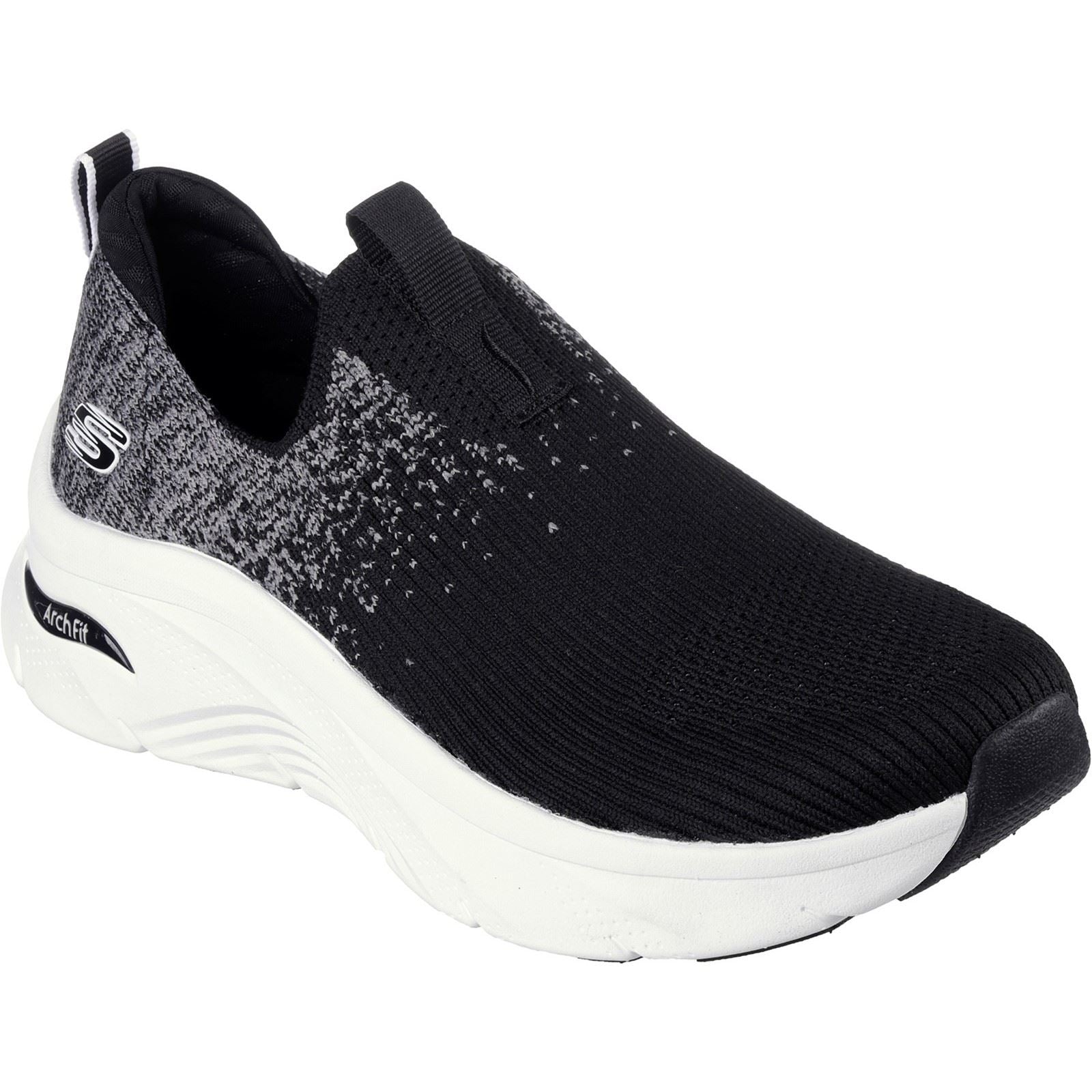 Women's Wide Fit Skechers 149684 Arch Fit D'Lux Key Journey Trainers - Black