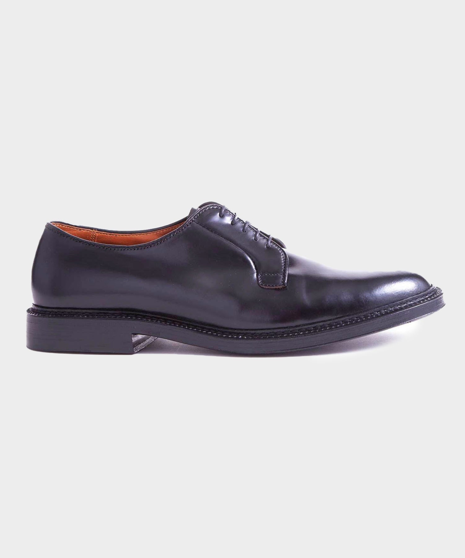 Alden Cordovan Plain Toe Blucher In Black