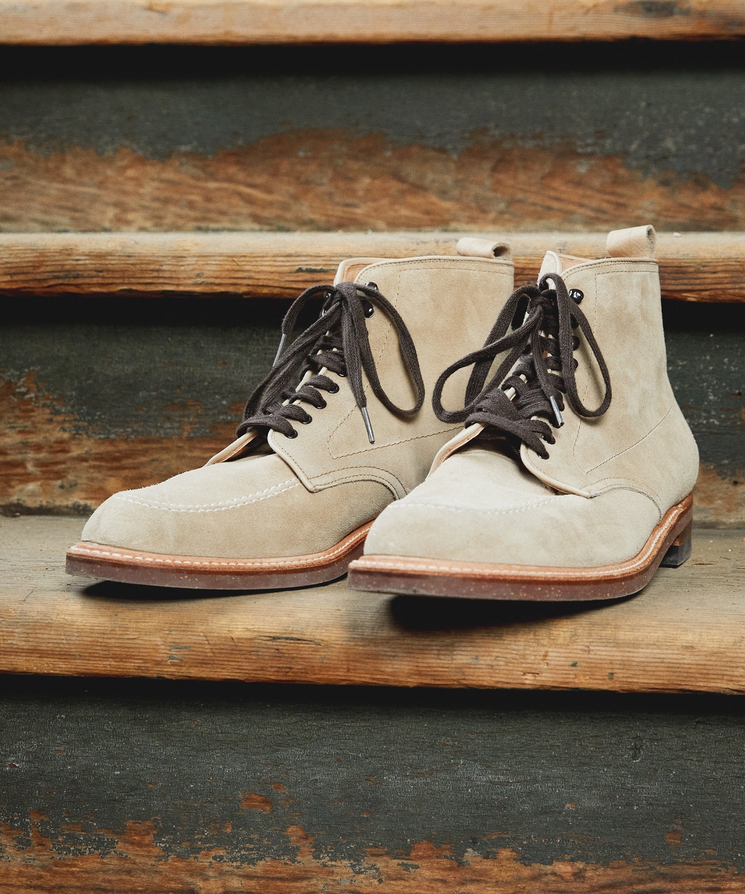 Todd Snyder x Alden Indy Boot In Milkshake Suede