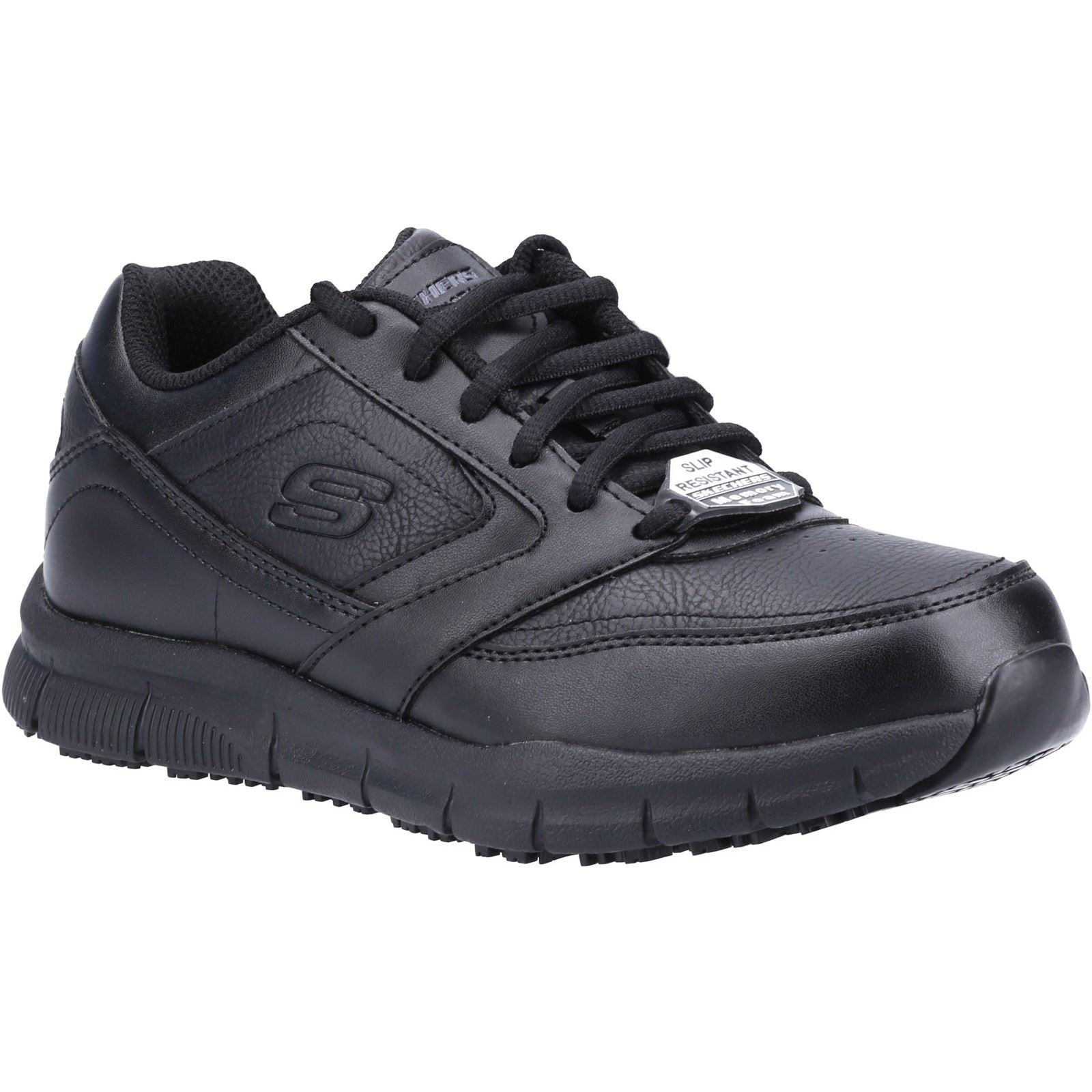 Women's Wide Fit Skechers 77235EC Nampa Wyola Occupational Trainers