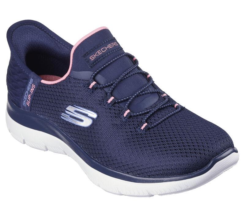 Women's Wide Fit Skechers 150123 Slip-ins  Summits Diamond Dream Trainers