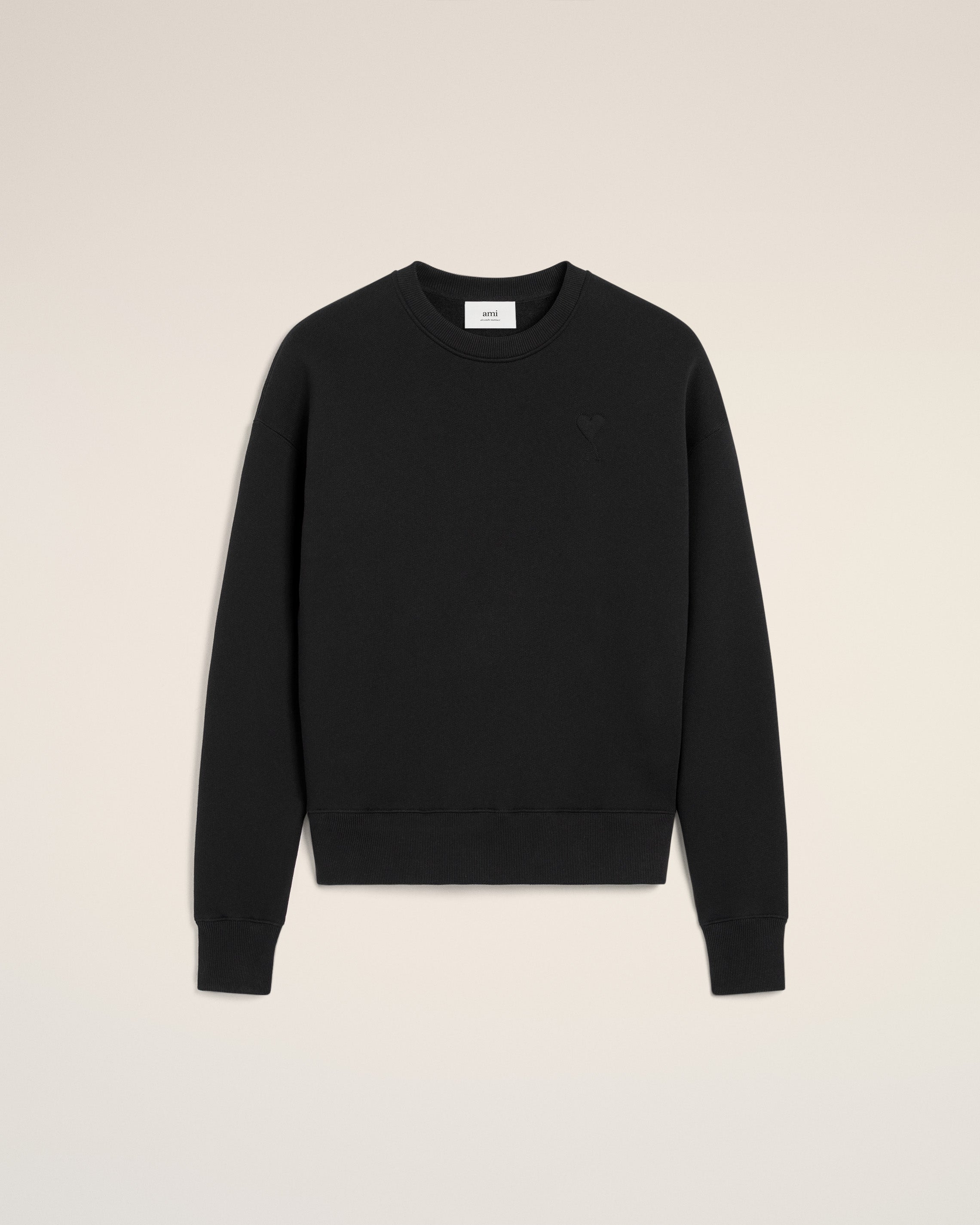 Black Cotton Ami de Coeur Sweatshirt