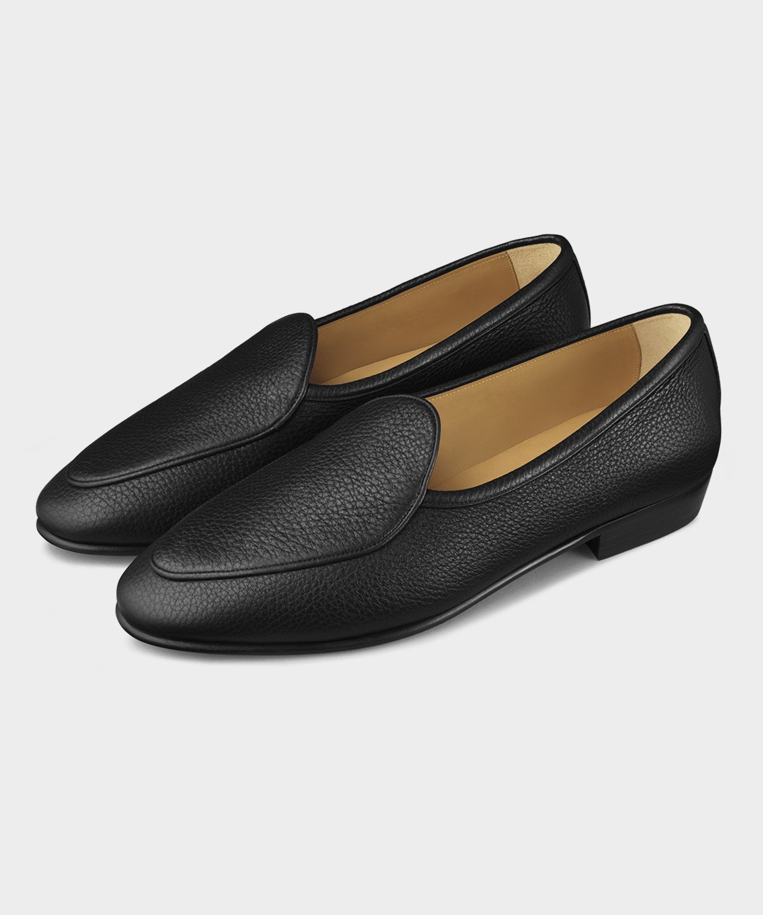 Baudoin & Lange Sagan Loafers in Black Deerskin