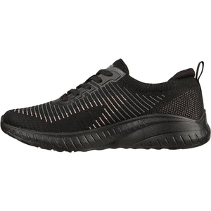 Women's Wide Fit Skechers 117207 Bobs Squad Chaos Renegade Trainers - Black