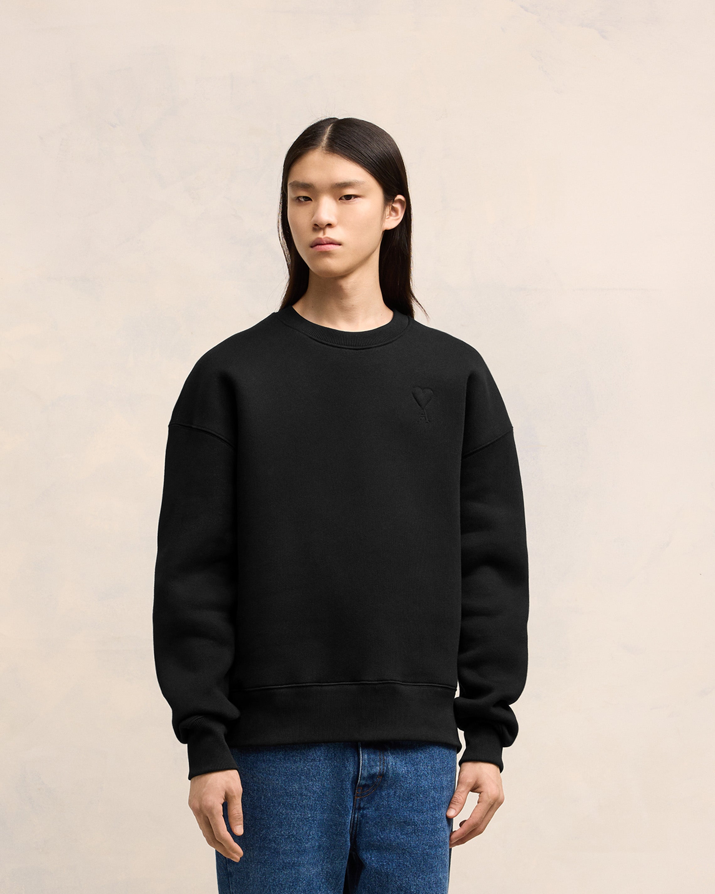 Black Cotton Ami de Coeur Sweatshirt