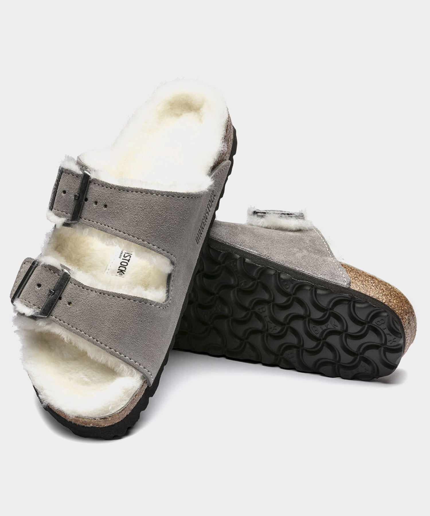 Birkenstock Arizona Shearling in Stone