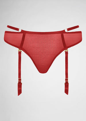 Bondage Belle Suspender Brief Red