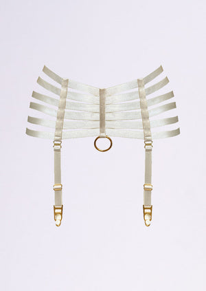 Bondage Webbed Suspender Ivory