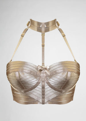 Minerva Longline Bodice Bra Caramel