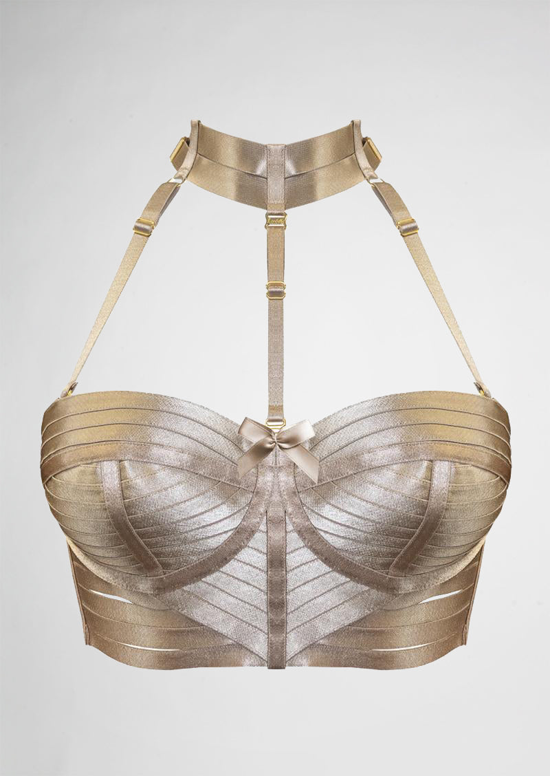 Minerva Longline Bodice Bra Caramel