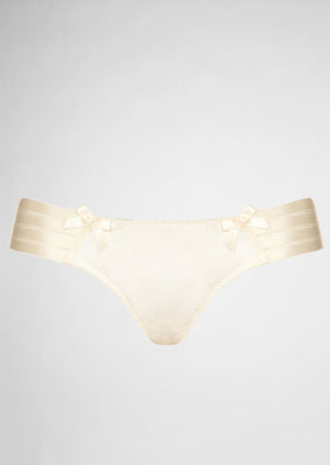 Adjustable Webbed Thong Ivory