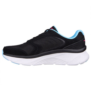 Women's Wide Fit Skechers 149686 Arch Fit D'Lux Trainers - Black/Blue