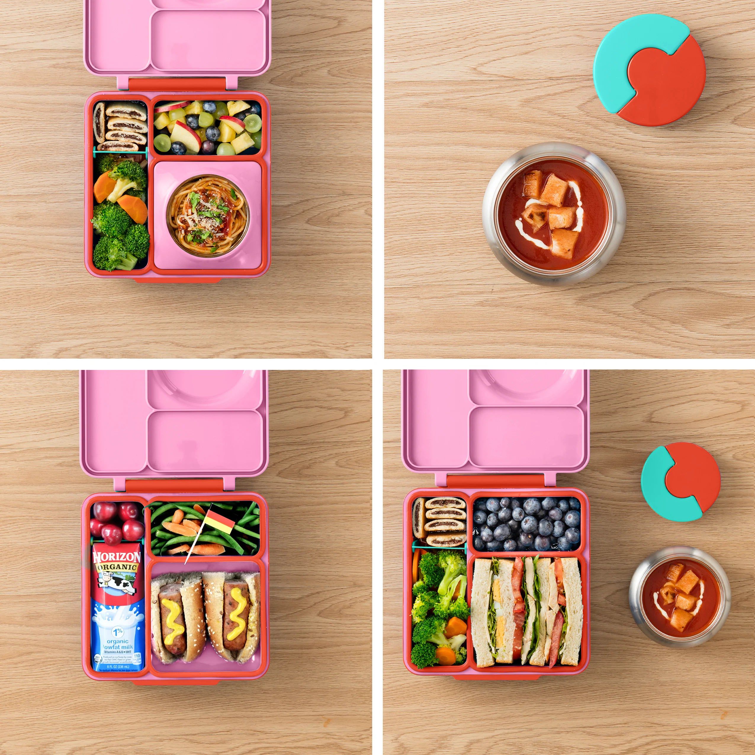 OmieBox - Insulated Pink Bento Lunch Box