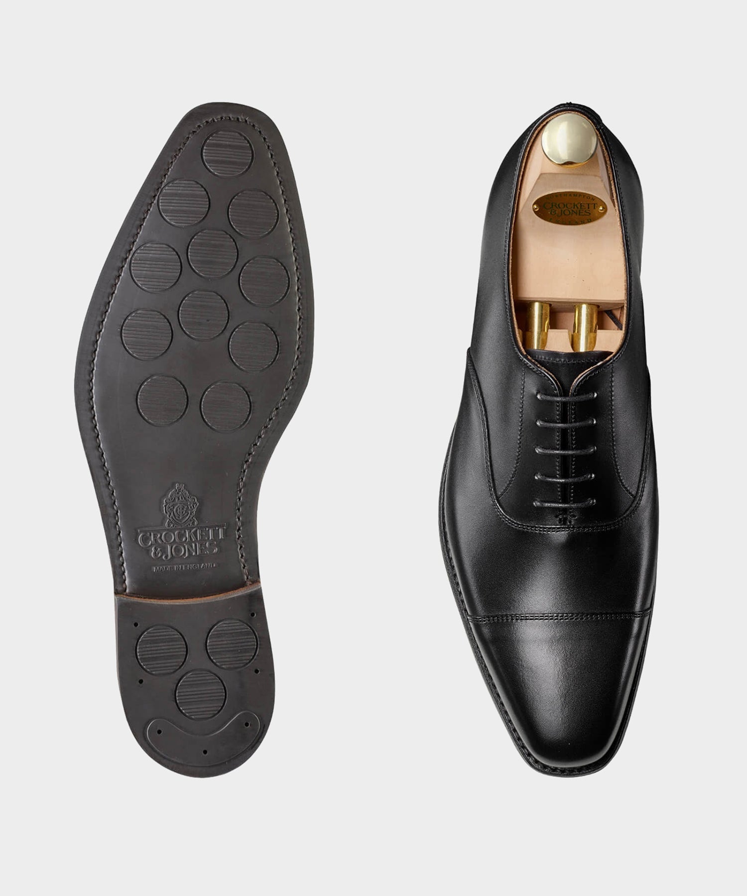 Crockett & Jones Hallam Cap-toe Shoe in Black