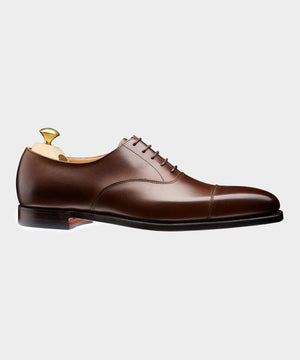 Crockett & Jones Hallam Cap-toe Shoe in Dark Brown