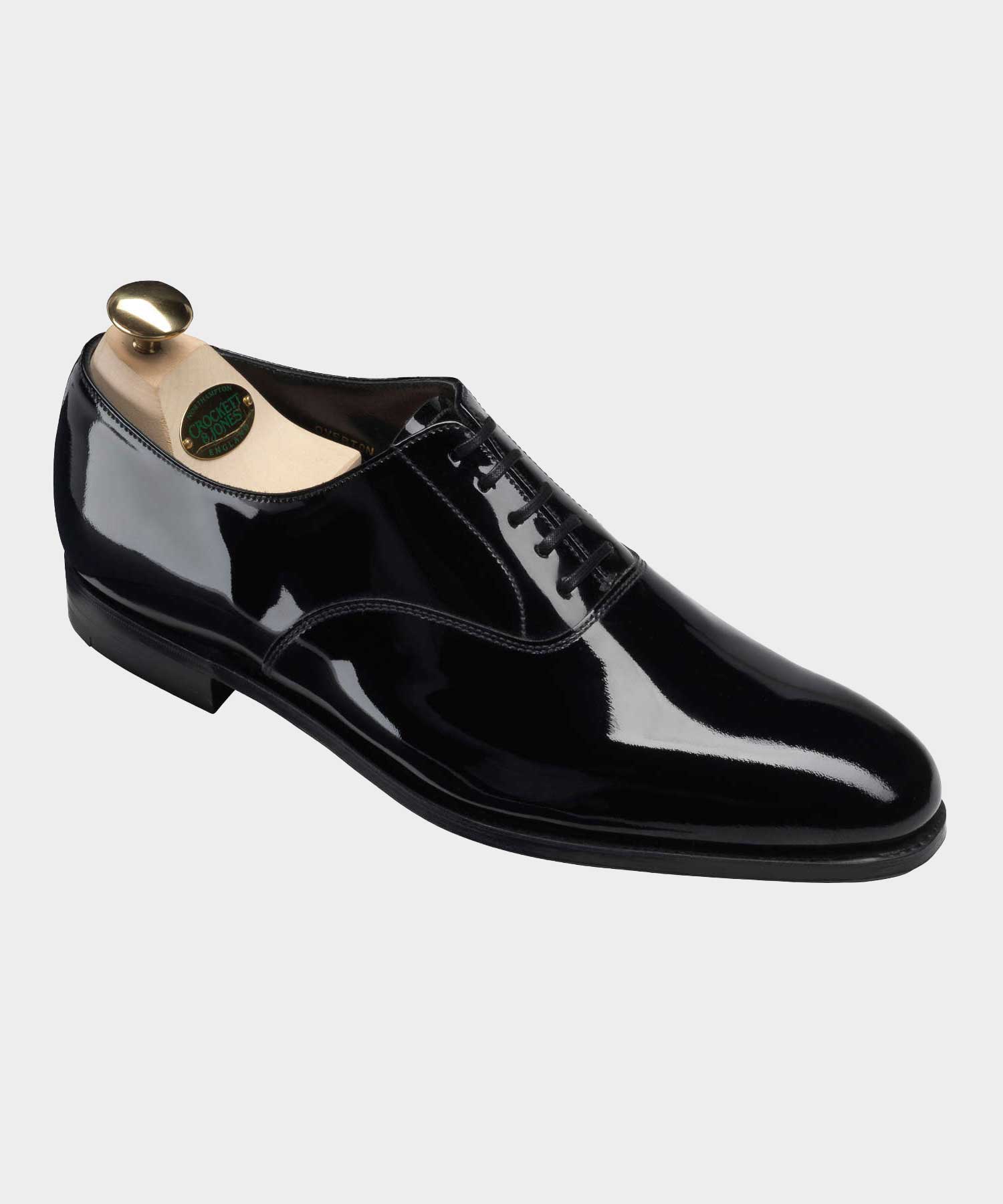 Crockett & Jones Overton Black Tie Shoe in Black Patent