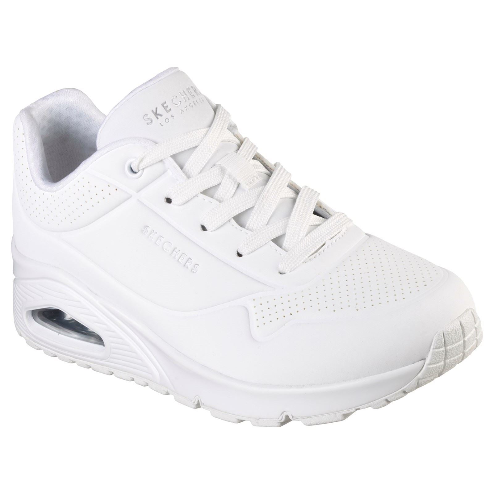 Women's Wide Fit Skechers 73690 Uno Stand On Air Sports Trainers