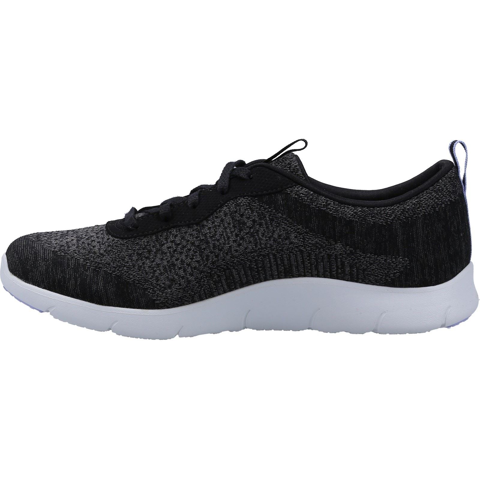 Women's Wide Fit Skechers 104272 Arch Fit Refine Trainers - Black/White