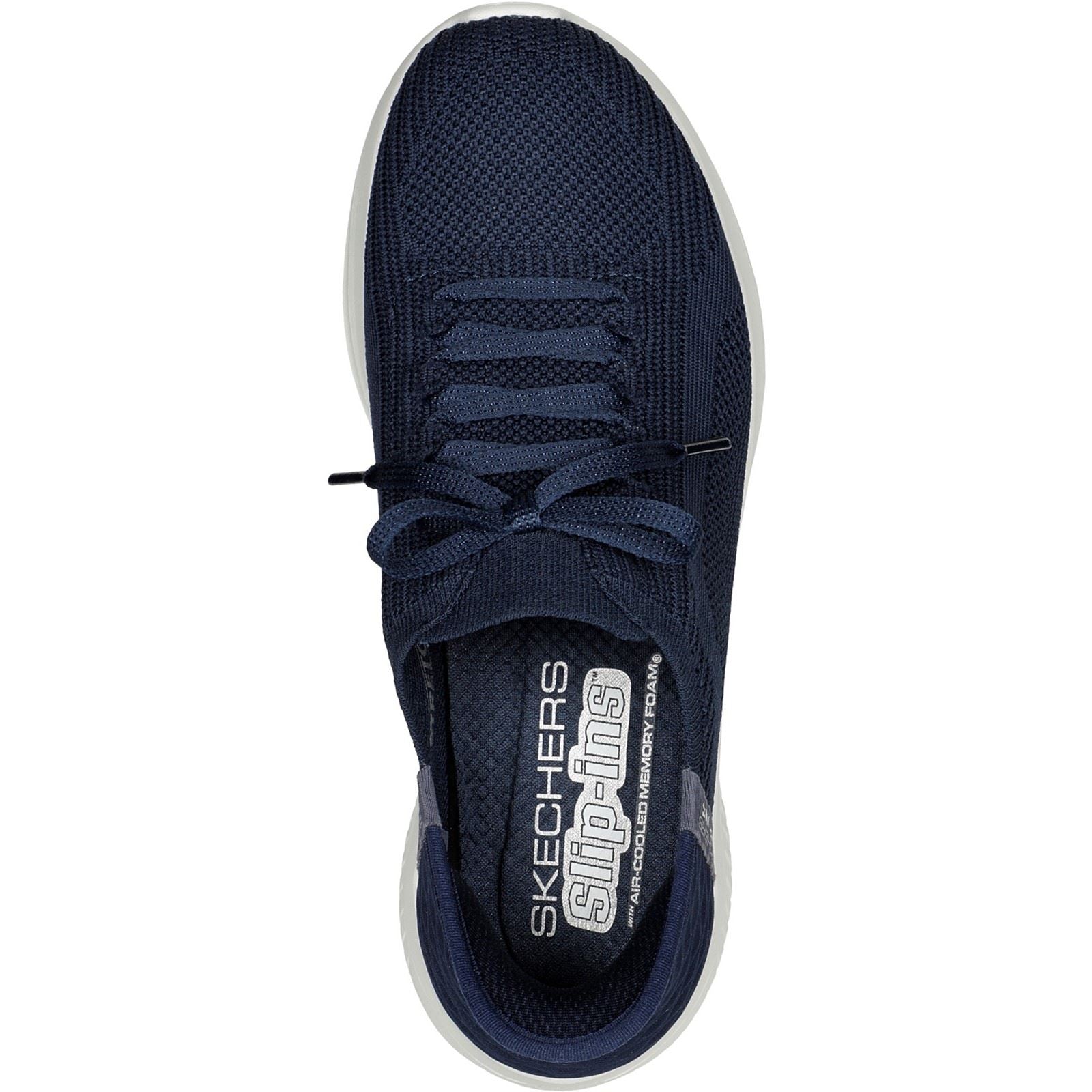 Women's Wide Fit Skechers 149710 Slip-ins Ultra Flex 3.0 Brilliant Path Trainers - Navy