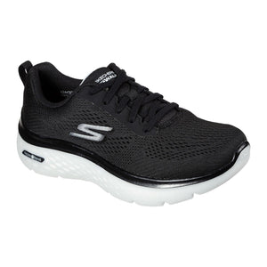 Women's Wide Fit Skechers 124578 GO walk Hyper Burst Trainers - Black/White