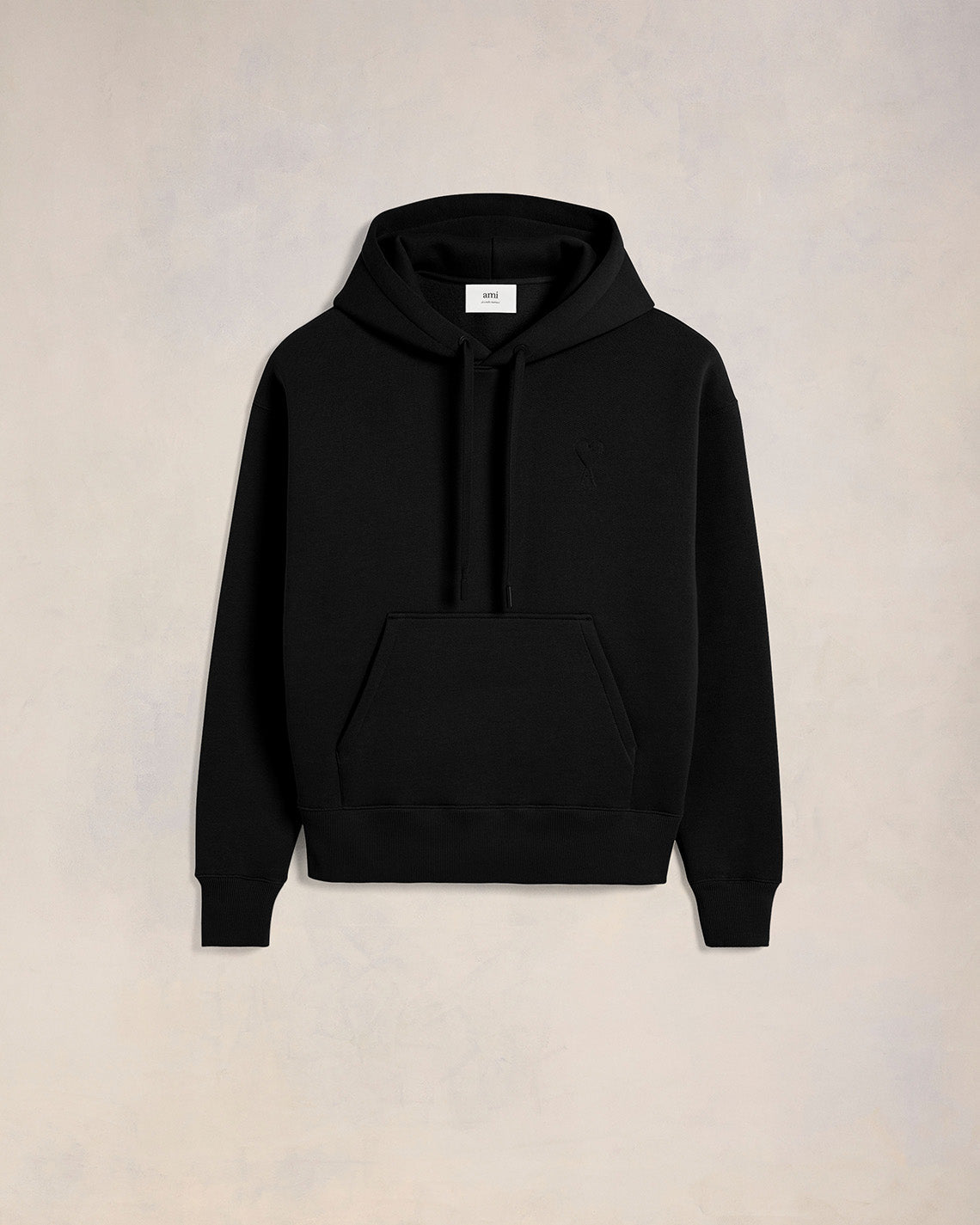 Black Cotton Ami de Coeur Hoodie