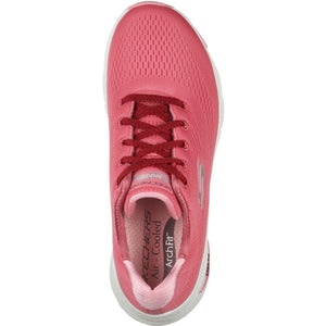 Women's Wide Fit Skechers 149057 Unny Outlook Sports Trainers - Rose