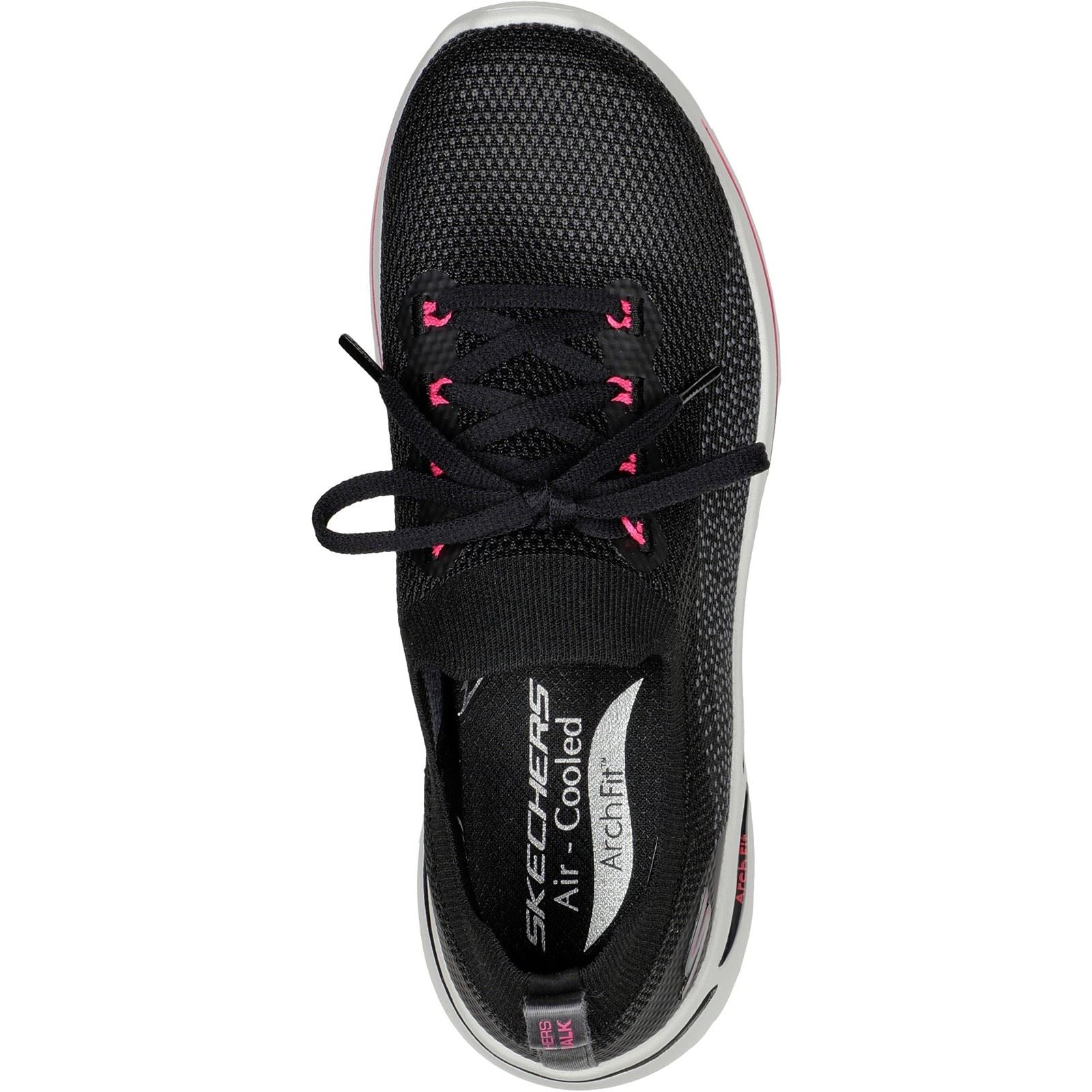 Women's Wide Fit Skechers 124863 Go Walk Arch Fit Clancy Trainers