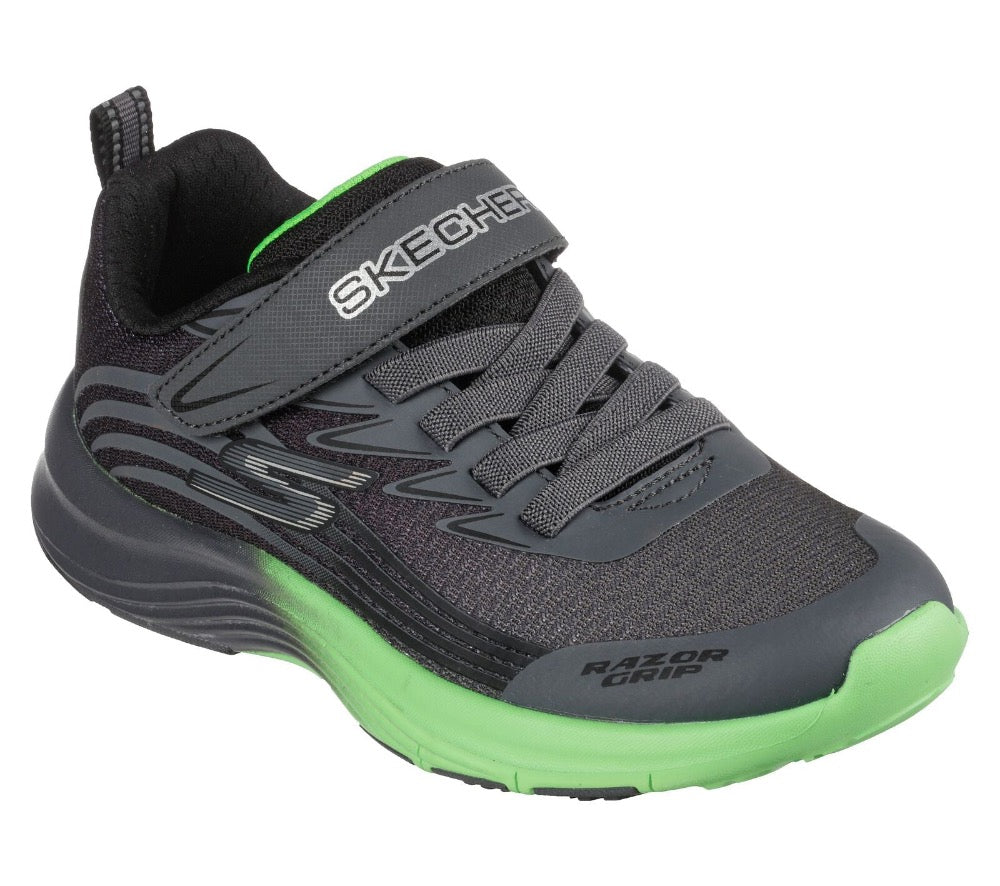 Skechers Little Boys Razor Grip Velcro Charcoal / Black