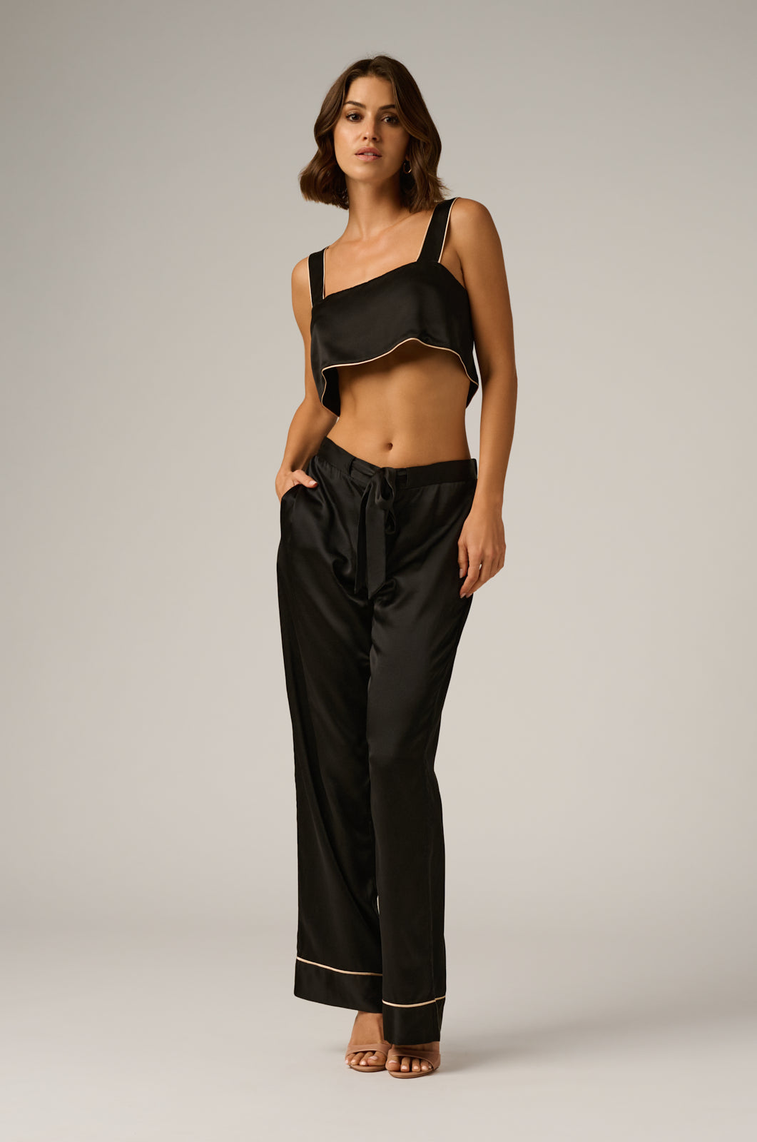 KIKI SILK LOUNGE BANDEAU TOP