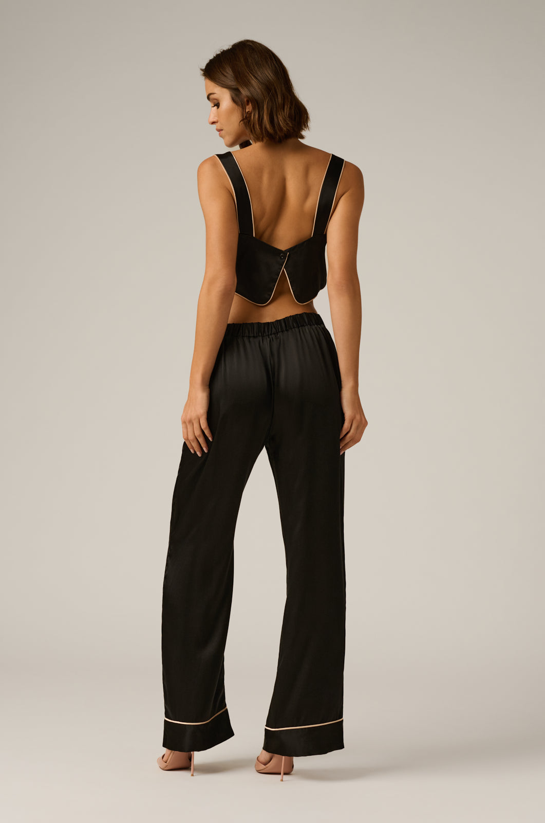 KIKI SILK LOUNGE TIE UP PANT