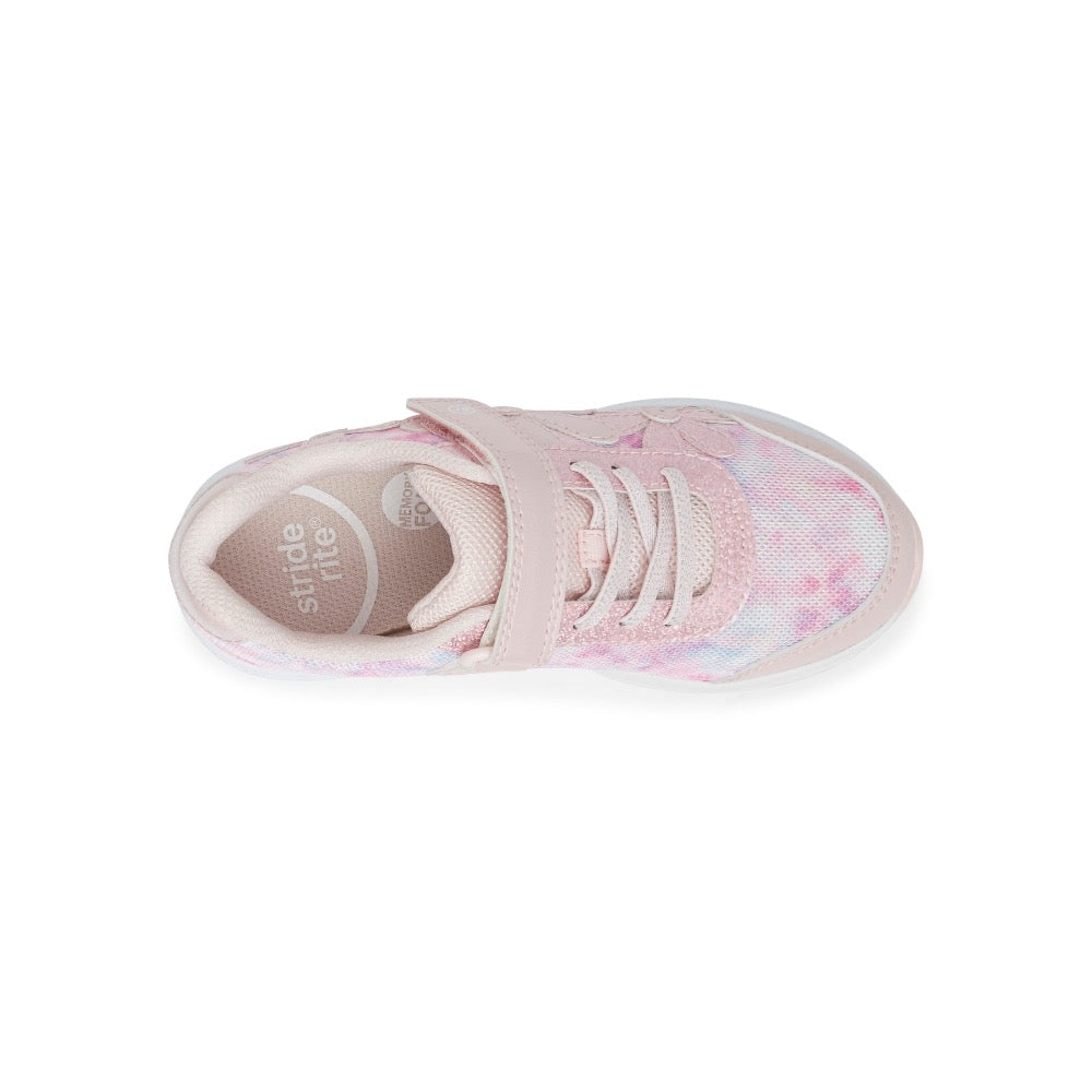 Stride Rite Big Girls SR Light-Up Glimmer Velcro Blush