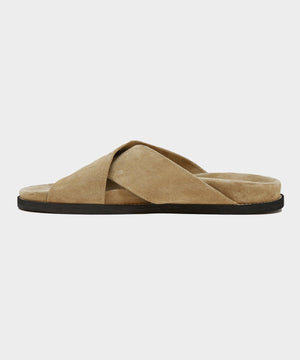 Nomad Suede Crossover Sandal in Sand