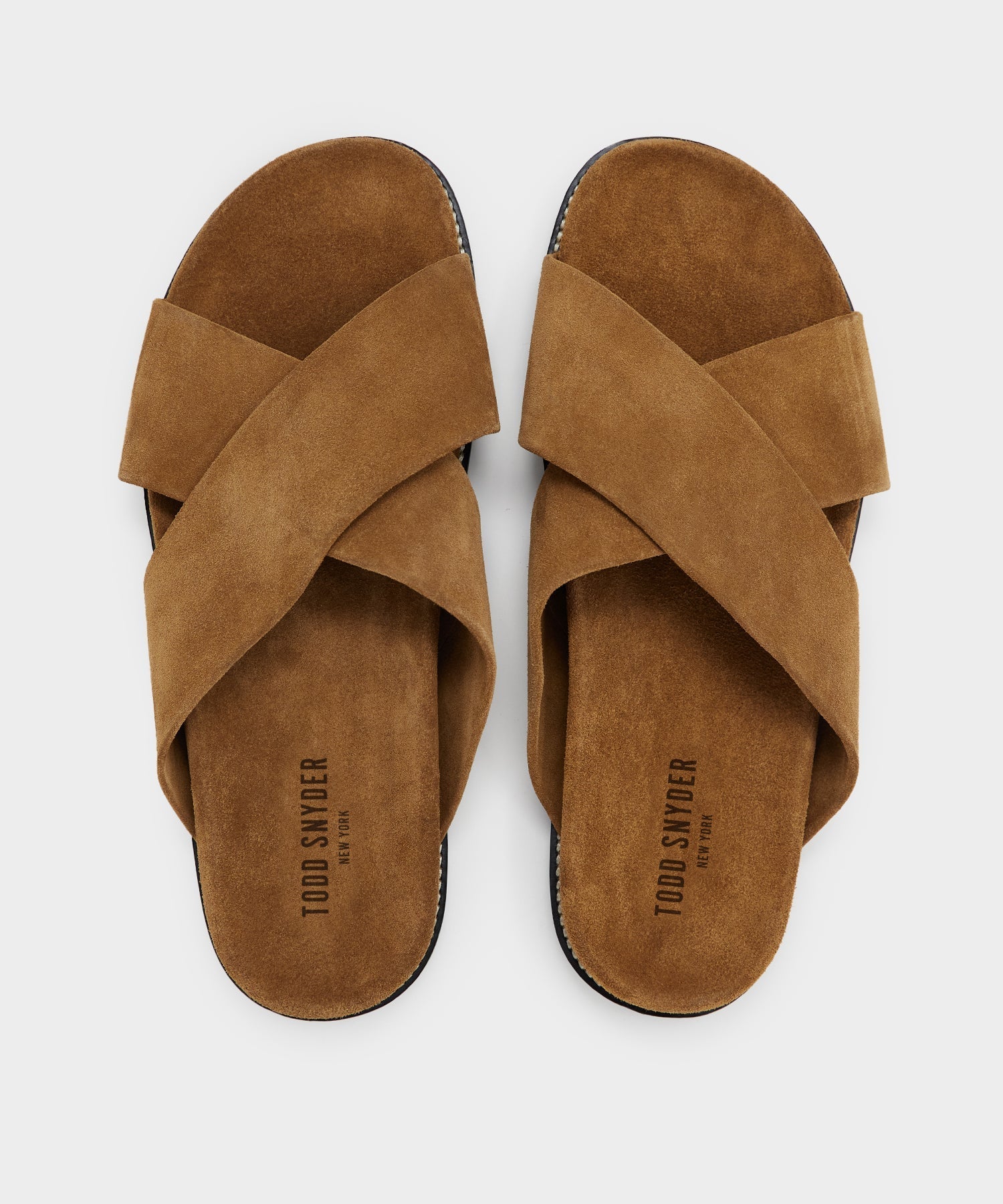 Nomad Suede Crossover Sandal in Tobacco