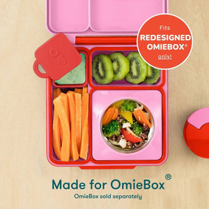 OmieBox Bento Box Inner Compartment Containers 2-Pack Blue and Lime Green