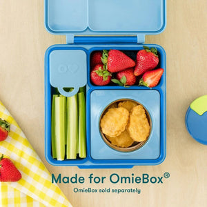 OmieBox Bento Box Inner Compartment Containers 2-Pack Blue and Lime Green