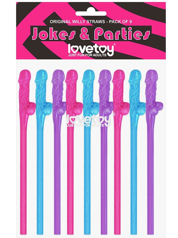 9-Piece Patterned Pipette Straws