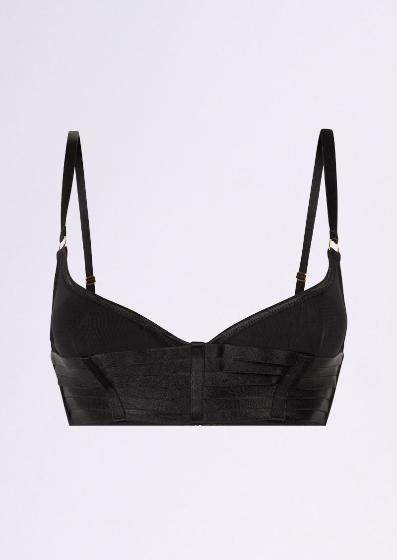 Pleasurements Bar-Tender Balconette Bra Black