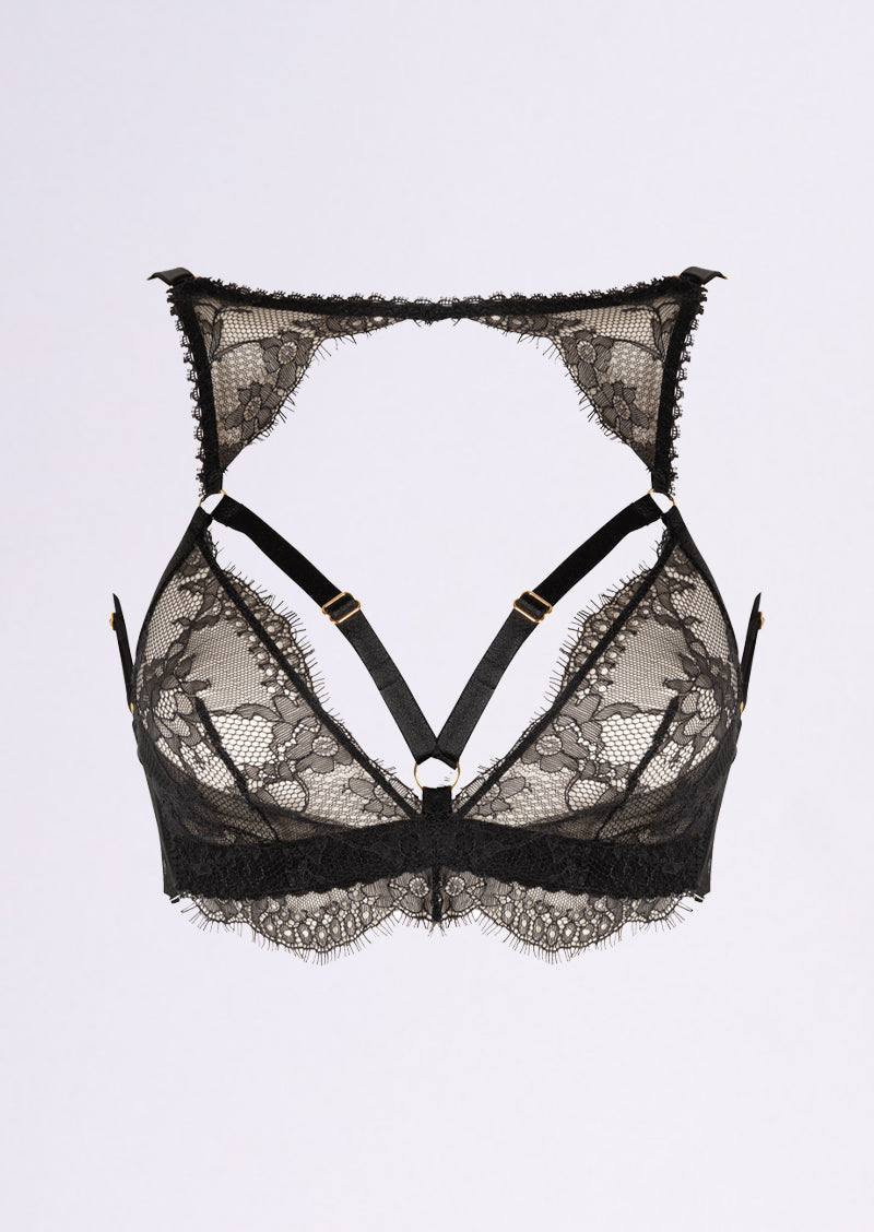 Pleasurements No Cup Bralette Black