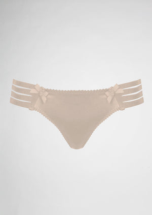 Adjustable Webbed Thong Caramel