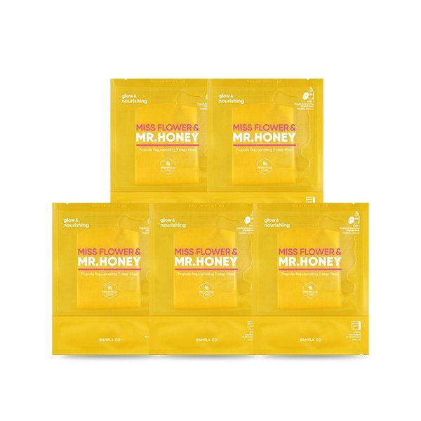 BANILA CO Miss Flower &amp; Mr. Honey Propolis Gençleştirici 2 Adımlı Maske 25ml+2mlX5ea