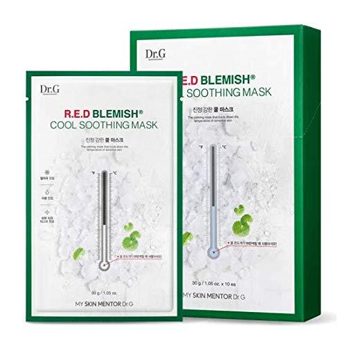 قناع Dr.G RED Blemish Cool المهدئ للبشرة، 10 قطع، 30 جم