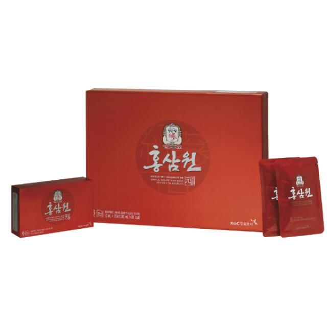 [KGC Cheong Kwan Jang] Hong Sam Won, Kore Kırmızı Ginseng İçeceği, 20 Poşet, Her Biri 1,69 fl oz (50 ml) 