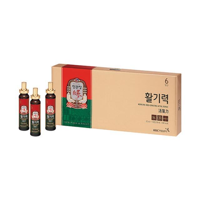 [KGC Cheong Kwan Jang] Hwal Gi Ruk Kore Kırmızı Ginseng Sağlıklı Yaşam İçin Hayati Tonik - 20ml x 10 Şişe 