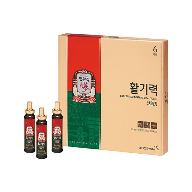 [KGC Cheong Kwan Jang] Hwal Gi Ruk Kore Kırmızı Ginseng Sağlıklı Yaşam İçin Hayati Tonik - 20ml x 16 Şişe 