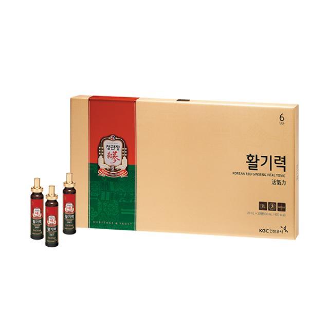 [KGC Cheong Kwan Jang] Hwal Gi Ruk Kore Kırmızı Ginseng Sağlıklı Yaşam İçin Hayati Tonik - 20ml x 30 Şişe 