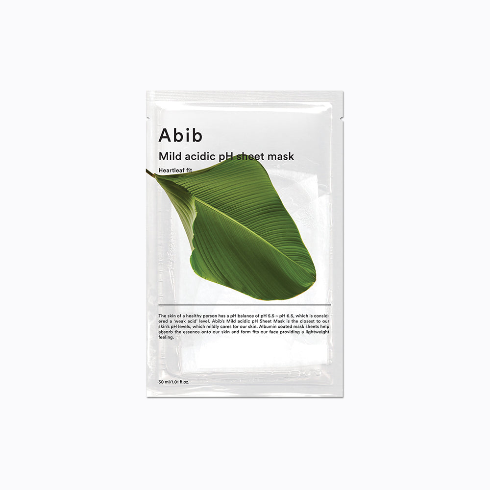 Abib Mild asidik pH kağıt maske Heartleaf fit 30ml