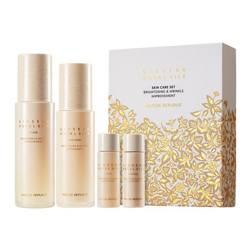 مجموعة تونر ومستحلب Ginseng Gold Silk من NATURE REPUBLIC